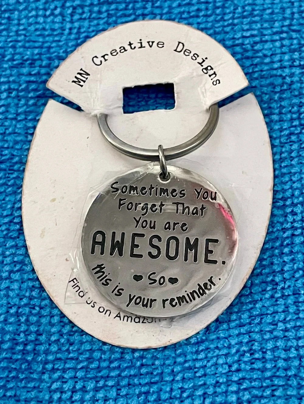 Silver 'You Are Awesome' Keychain